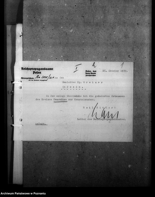 Obraz 5 z jednostki "Ortsnamenänderung - Kreis Scharnikau (Czarnków)"