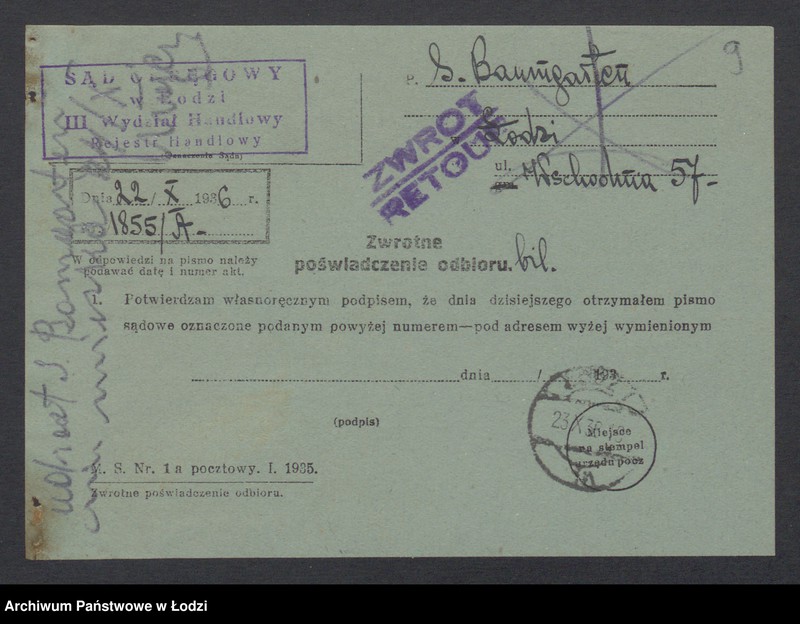 Obraz 11 z jednostki "Szulka Baumgarten- fabrykacja pończoch"