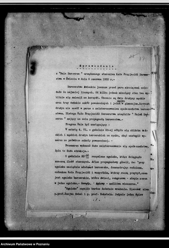 Obraz 20 z jednostki "Sprawozdania z wizytacji drużyn"