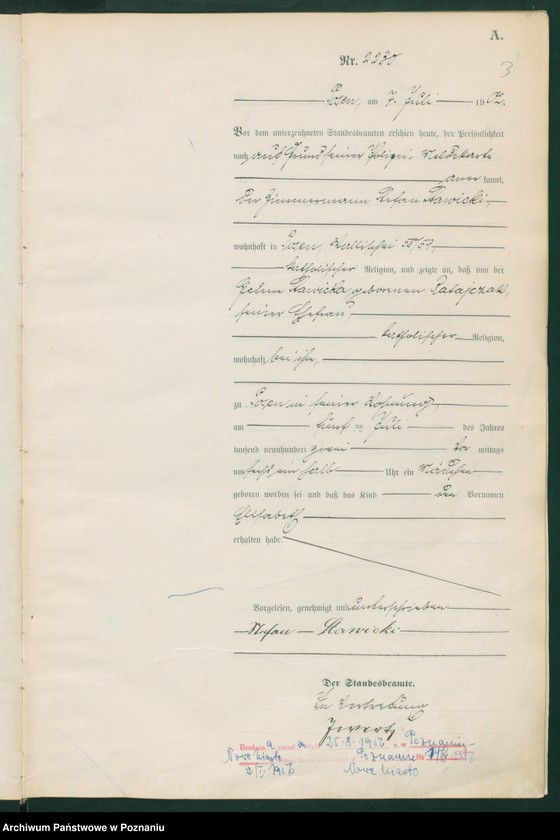 Obraz 6 z jednostki "Księga miejscowa urodzeń t. V"