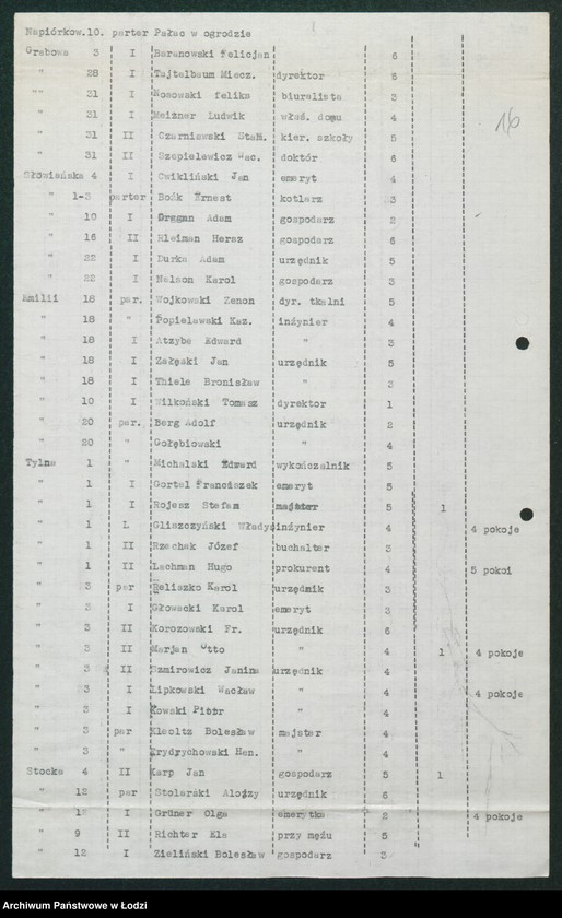 Obraz 18 z jednostki "[Akta XI Komisariatu Milicji Obywatelskiej - protokoły zajść ulicznych, aresztowań i osób zaginionych oraz spisy wolnych mieszkań]"