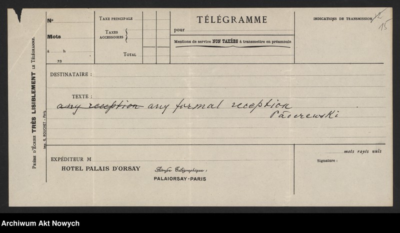 image.from.unit.number "Ignacy i Helena Paderewscy. Korespondencja; L.22"