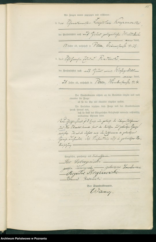 Obraz 18 z jednostki "Księga miejscowa małżeństw t. II"