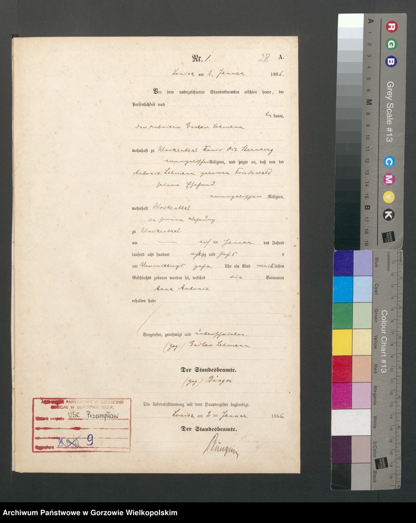 Obraz 3 z jednostki "Geburts Register"