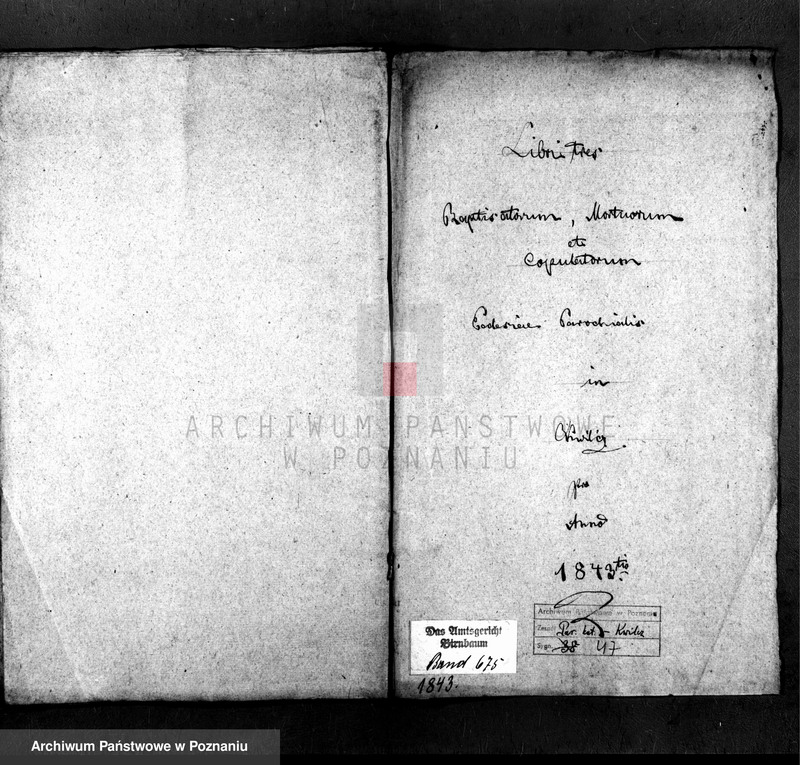 Obraz 1 z jednostki "Libri tres baptisatorum, copulatorum et mortuorum"