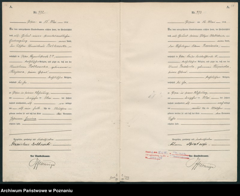 Obraz 11 z jednostki "Księga miejscowa urodzeń tom III [Rejestr główny urodzeń]"