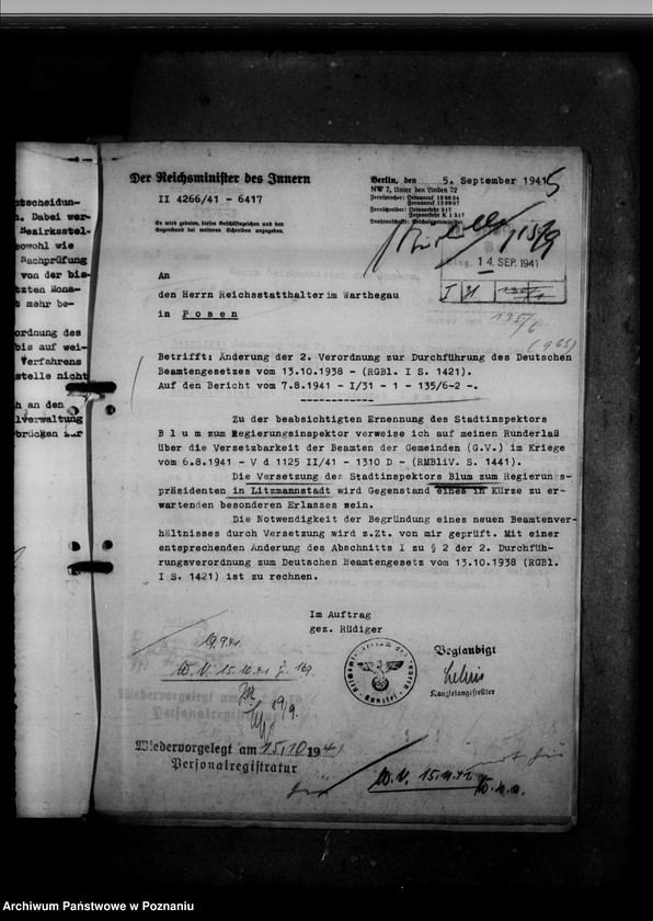 Obraz 10 z jednostki "Abordnung von Beamten"