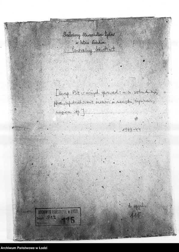 Obraz 3 z jednostki "[Korespondencja PSŻ w różnych sprawach]"