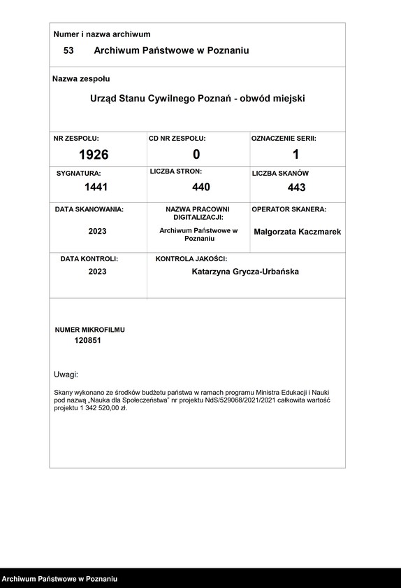 Obraz 1 z jednostki "Księga miejscowa urodzeń tom III [Rejestr główny urodzeń]"