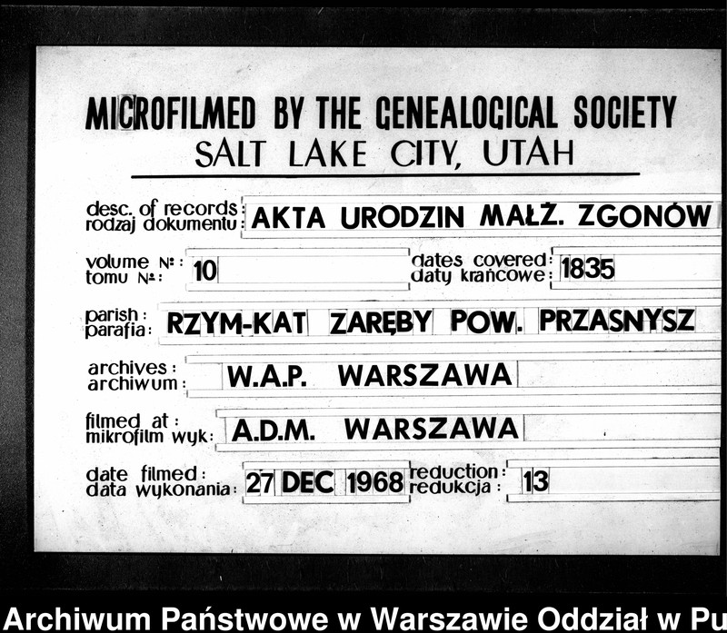image.from.unit.number "Akta urodzeń, małżeństw i zgonów"