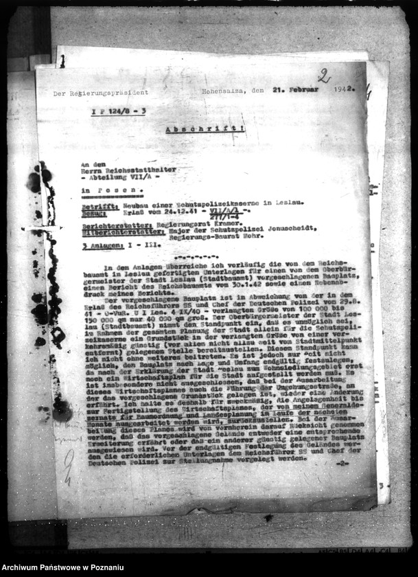 Obraz 6 z jednostki "Polizeikaserne Leslau (Włocławek)"