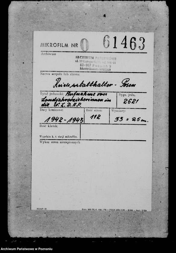 Obraz 2 z jednostki "Aufnahme von Landjahrzieherinnen in die NLDAP"