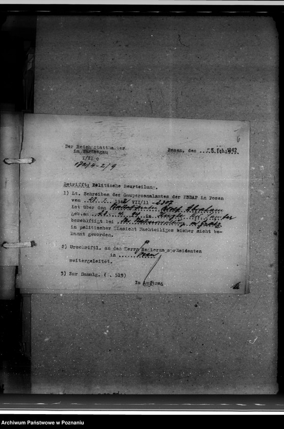 Obraz 10 z jednostki "Politische Beurteilungen der Angestellten"