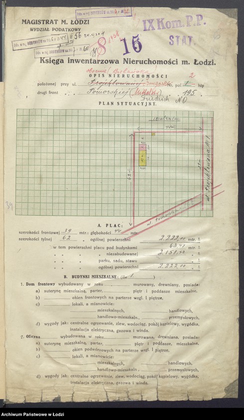 image.from.unit.number "Księga inwentarzowa nieruchomości m. Łodzi ul. Bielańska"