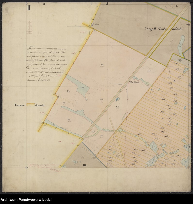 Obraz 2 z jednostki "Plan dóbr donacyjnych Łaznów ... sporządzonych przy urządzeniu .."