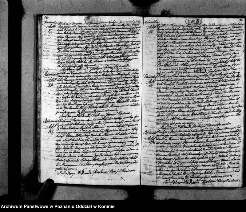 Obraz 18 z jednostki "Akta urodzeń, małżeństw i zejścia"