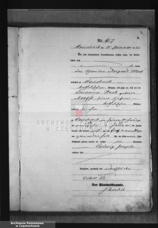 image.from.unit.number "[Pierwopis aktów urodzeń z 1885 roku]."