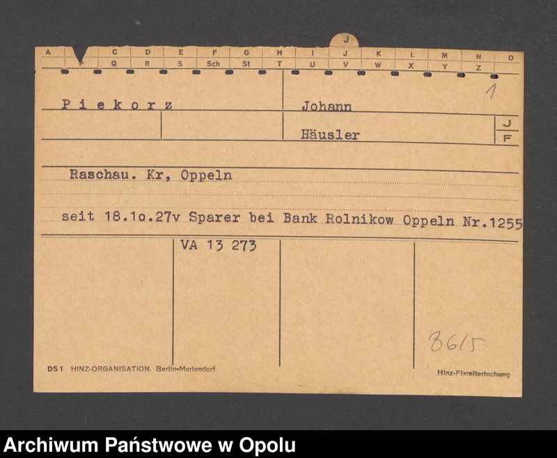 Obraz 3 z jednostki "[Piekorz Johann, zam. Raschau]"