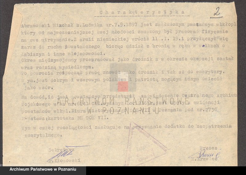 Obraz 12 z jednostki "Życiorysy powstańców wielkopolskich: A - tom l /Abramowski - Andrzejewski/."