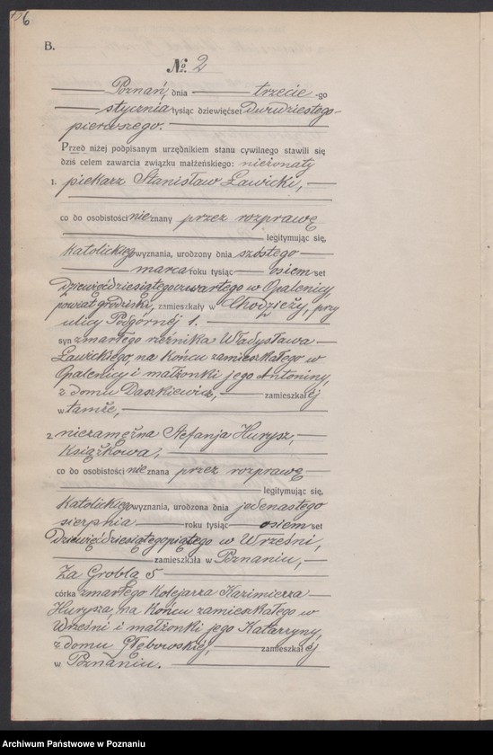 Obraz 8 z jednostki "Księga miejscowa małżeństw tom I [Rejestr główny małżeństw]"