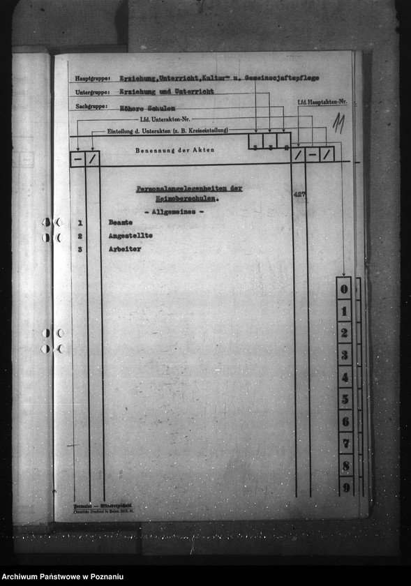 Obraz 15 z jednostki "Aktenplan der Heimoberschulen"