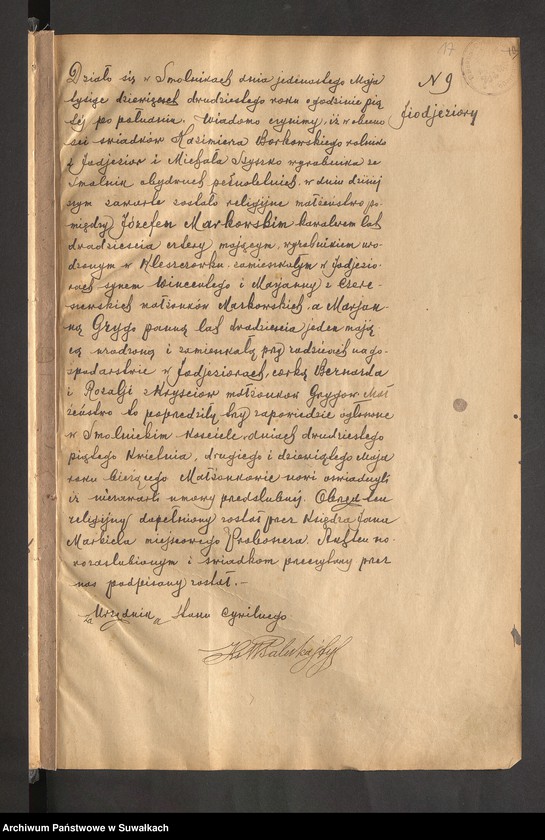 image.from.unit.number "Księga akt małżeństw par. Smolniki za 1919-29 r."