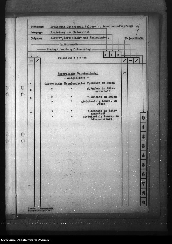 Obraz 11 z jednostki "Aktenplan der Berufs-, Berufsfach- und Fachschulen"