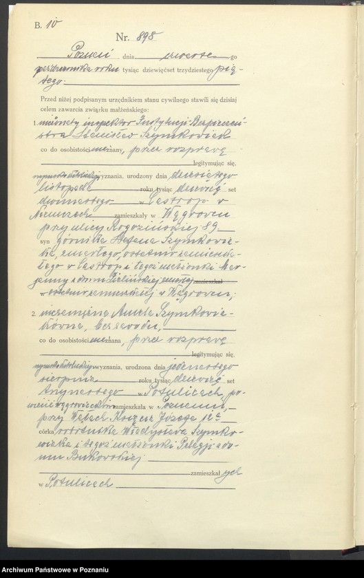 Obraz 12 z jednostki "Księga miejscowa małżeństw tom IV [Rejestr główny małżeństw]"