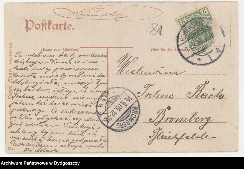 image.from.unit.number "Hohensalza. Neue kathol[katholische] Kirche"