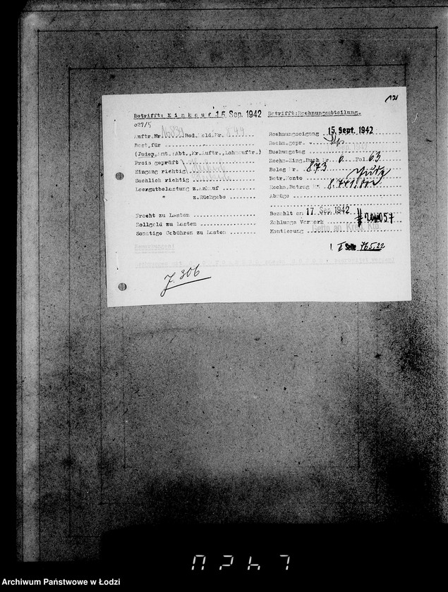 image.from.unit.number "Aufträge, [Lieferscheinen und Rechnungen] 16791-16840 [Dostawa żywności do Getta]"