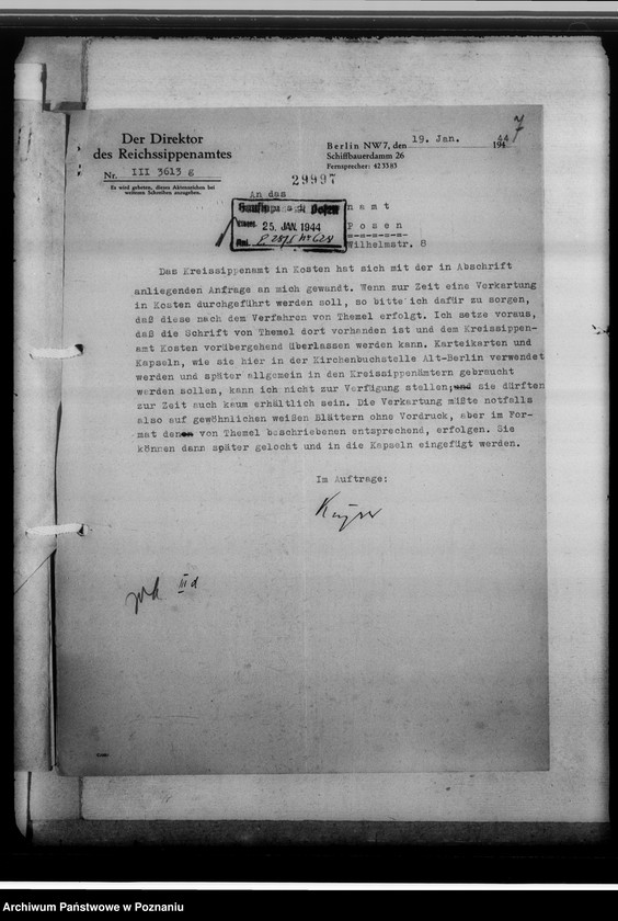 Obraz 11 z jednostki "Betrifft: Verkartung der Kirchenbücher"