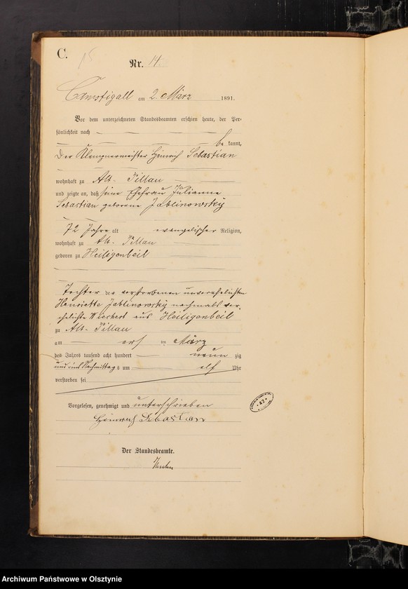 image.from.unit.number "Sterbe-Haupt-Register Nr 1 - 105"