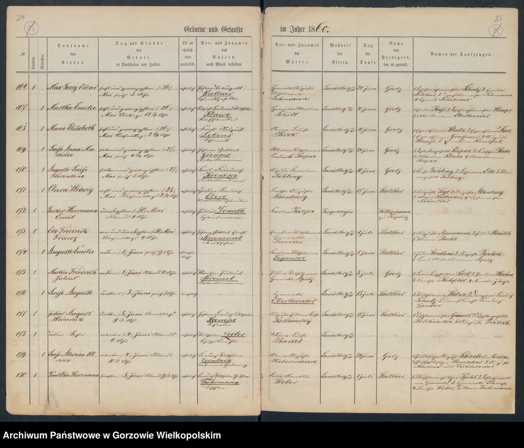 image.from.unit.number "Duplikate der Hauptkirche zu Landsberg an der Warthe (zawiera też księgę zgonów Konkordien Kirche z 1860 r.)"