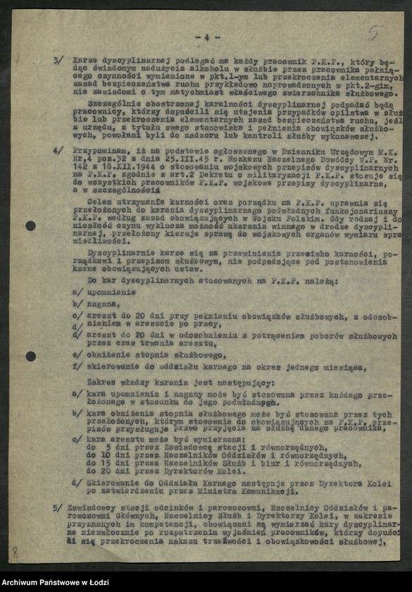 Obraz 6 z jednostki "Zarządzenia Ministerstwa [Komunikacji oraz pisma okólne Zarządu Głównego Związku Zawodowego Pracowników kolejowych]"