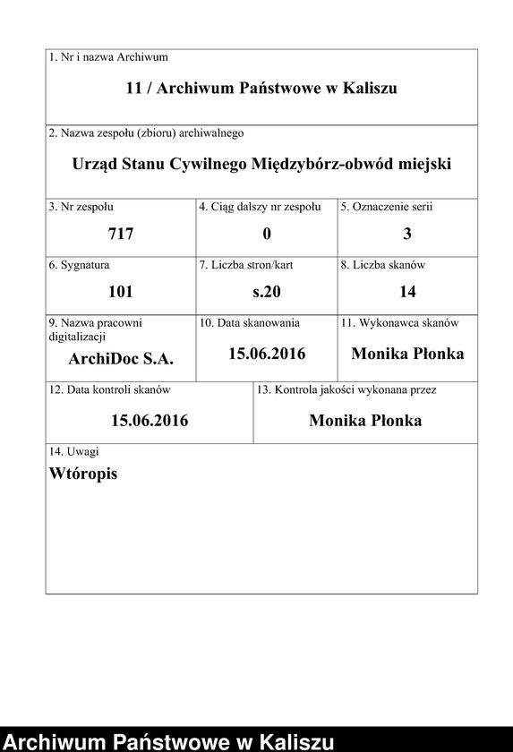 Obraz 1 z jednostki "[Księga zgonów]"