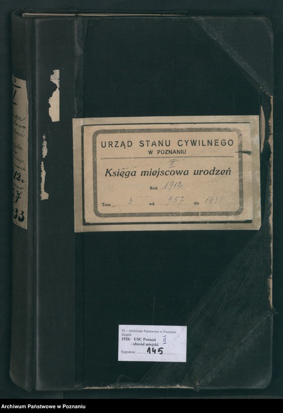 Obraz 2 z jednostki "Księga miejscowa urodzeń tom III [Rejestr główny urodzeń]"