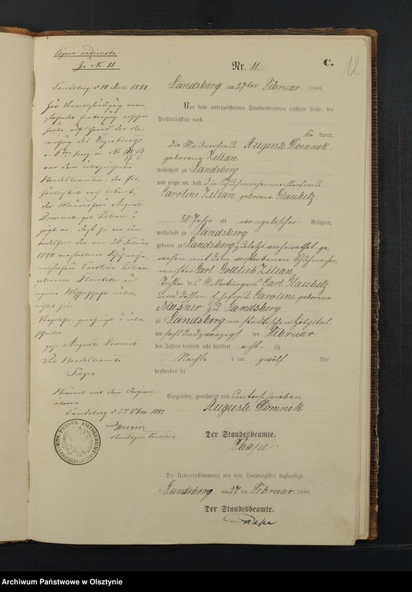 image.from.unit.number "Sterbe-Neben-Register Nr 1 - 66"
