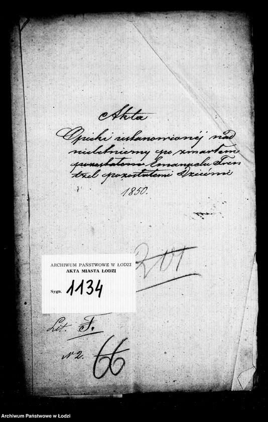 Obraz 4 z jednostki "Akta tyczące się ustanowienia opieki nad nieletnimi po zmarłym Emanuelu Frentzel"