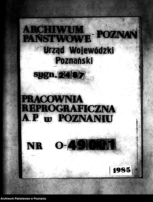 Obraz 1 z jednostki "Sprawa przyznania pomocy kredytowej uczestnikom scalenia gruntów wsi Świętniki powiatu konińskiego"