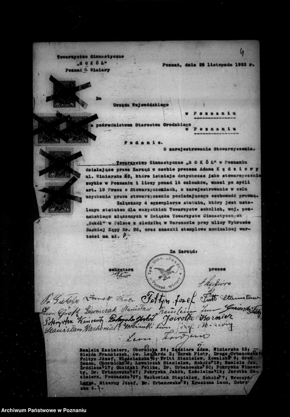 Obraz 8 z jednostki "/Towarzystwo Gimnastyczne Sokół w Poznaniu Winiary - rejestracja/"