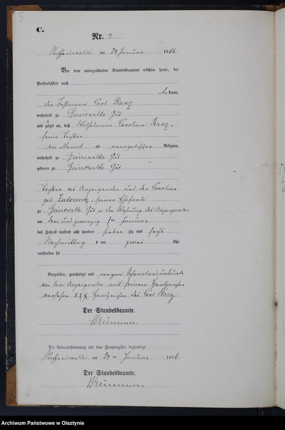 image.from.unit.number "Sterbe-Neben-Register Nr 1 - 43"