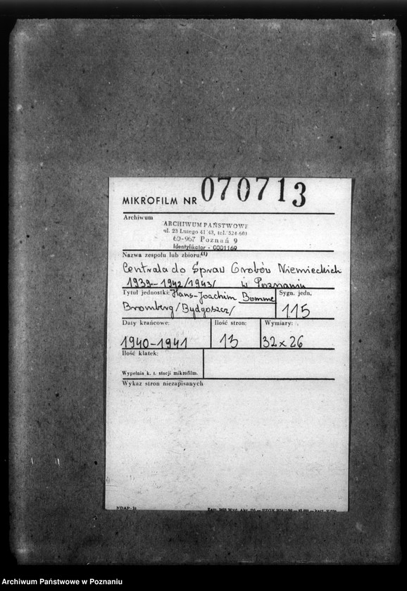 Obraz 2 z jednostki "Hans- Joachim Bomme - Bromberg (Bydgoszcz)"