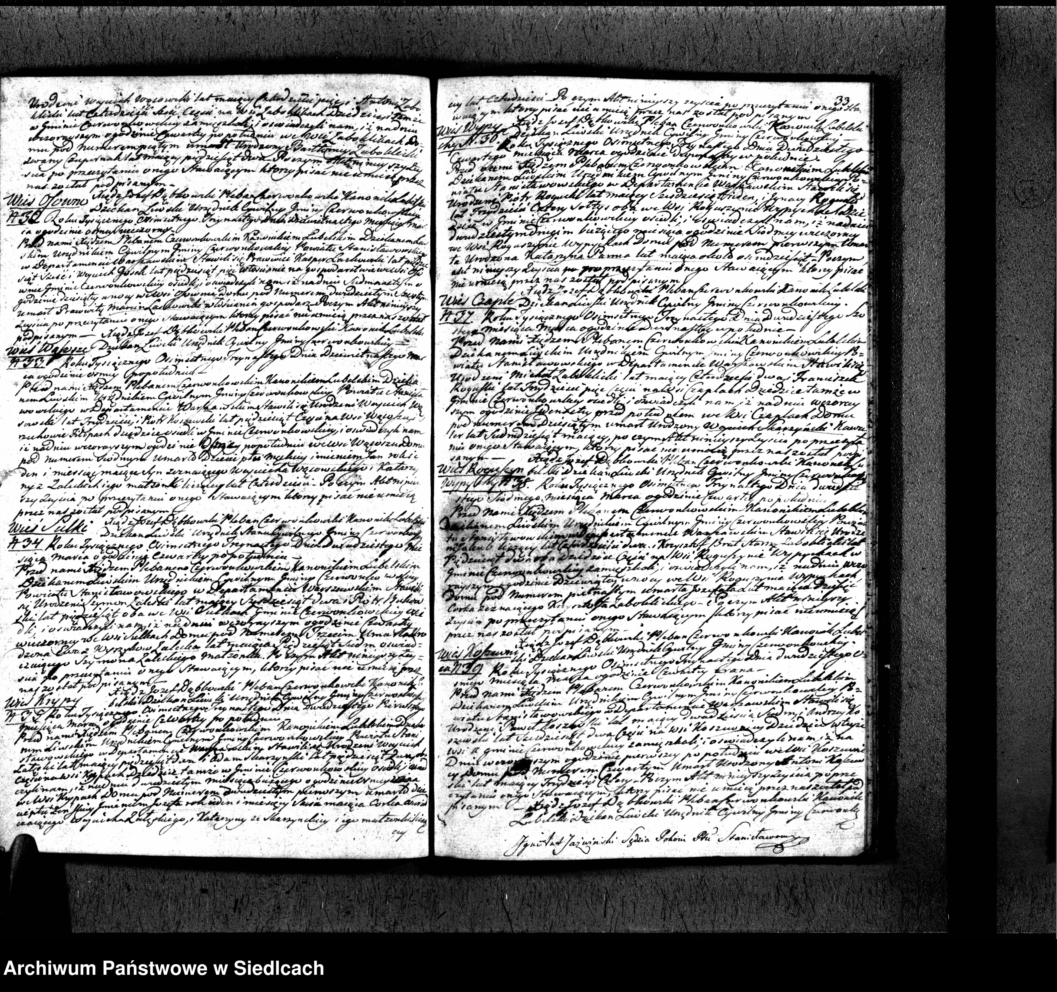 Skan z jednostki: Akta urodzin, małżeństw, zgonów