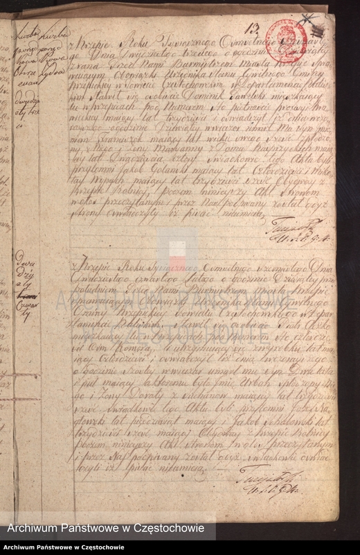Obraz 16 z jednostki "Księga [akt] zejścia gminy Krzepickiej na rok 1816"