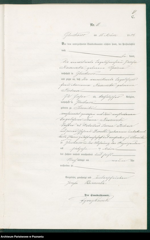 Obraz 13 z jednostki "Sterbe-Haupt-Register"