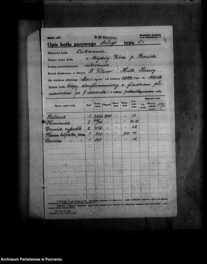 Obraz 8 z jednostki "Cukrownia w Miejskiej Górce nr woj. kotła 2644"