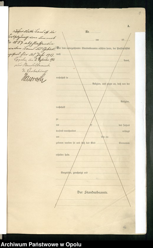 image.from.unit.number "Urząd Stanu Cywilnego Opole Księga Urodzeń Rok 1913 1058-1559"