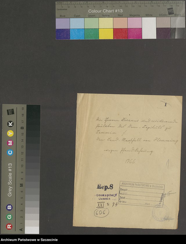 image.from.unit.number "Domkapitel contra den Land-Marschall v[on] Flemming wegen Pfandkehrung."