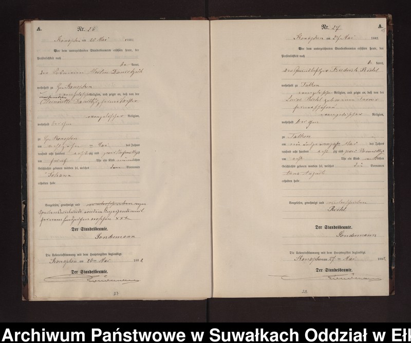 image.from.unit.number "Geburts-Neben-Register des Preussischen Standes-Amtes Gr. Konopken Kreis Loetzen"