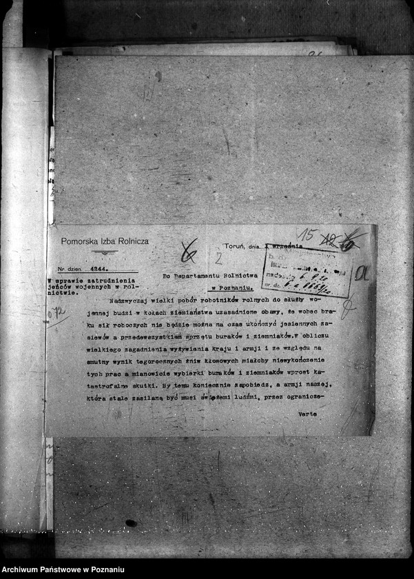 Obraz 19 z jednostki "Sprawy szczegółowo-administracyjne Jeńcy"